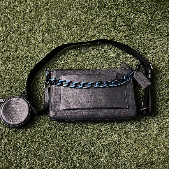 Coach navy Leather Crossbody Bag - Picture 5 of 5